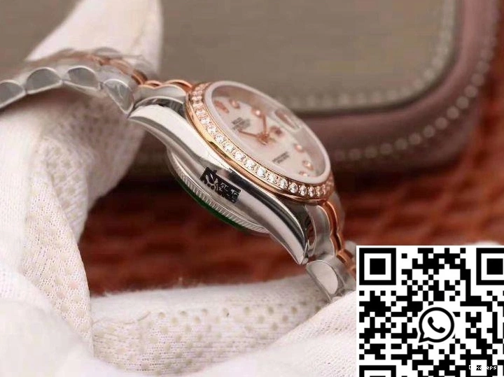 Rolex 28MM Enamel Dial Lady Two Bracelet Datejust Tone 0401